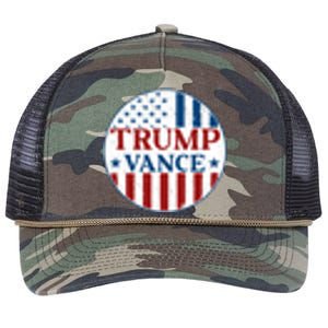 Trump Vance Republican 2024 Election Front And Back Retro Rope Trucker Hat Cap