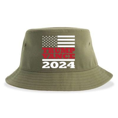 Trump Vance Republican 2024 Election Front And Back Sustainable Bucket Hat