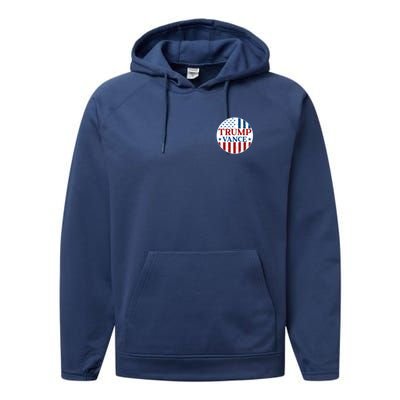 Trump Vance Republican 2024 Election Front And Back Performance Fleece Hoodie