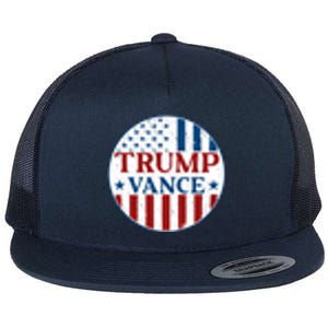 Trump Vance Republican 2024 Election Front And Back Flat Bill Trucker Hat