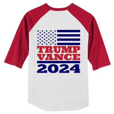 Trump Vance Republican 2024 Election Front And Back Kids Colorblock Raglan Jersey