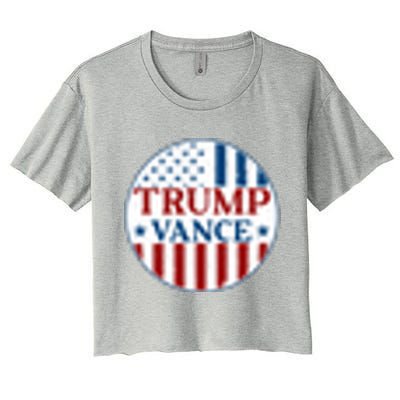 Trump Vance Republican 2024 Election Front And Back Women's Crop Top Tee