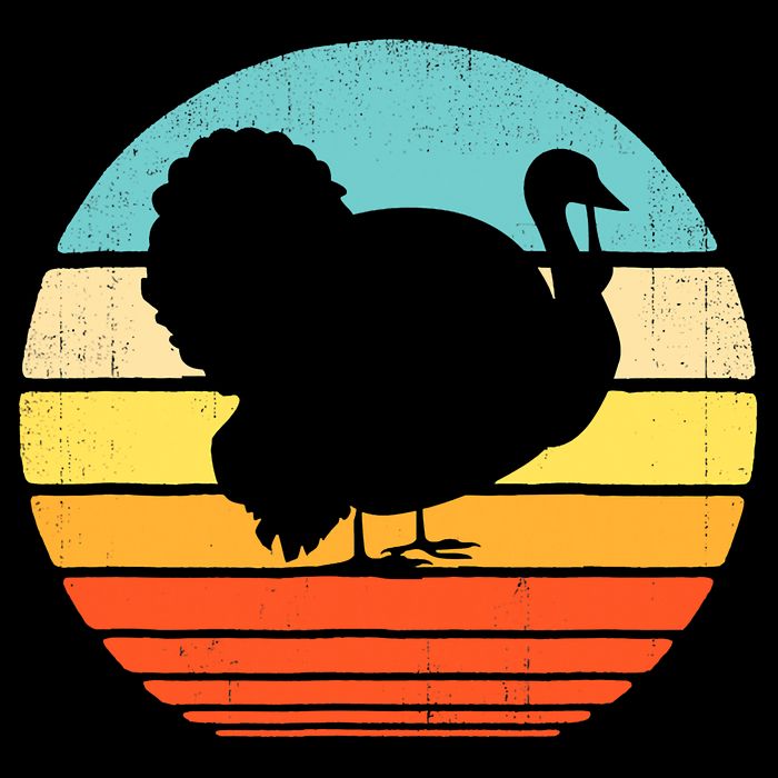 Turkey Vintage Retro Happy Thanksgiving  Long Sleeve Shirt