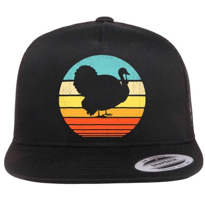 Turkey Vintage Retro Happy Thanksgiving  Flatbill Hat