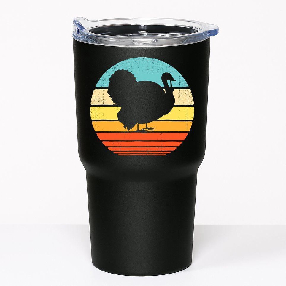 Turkey Vintage Retro Happy Thanksgiving  Tumbler