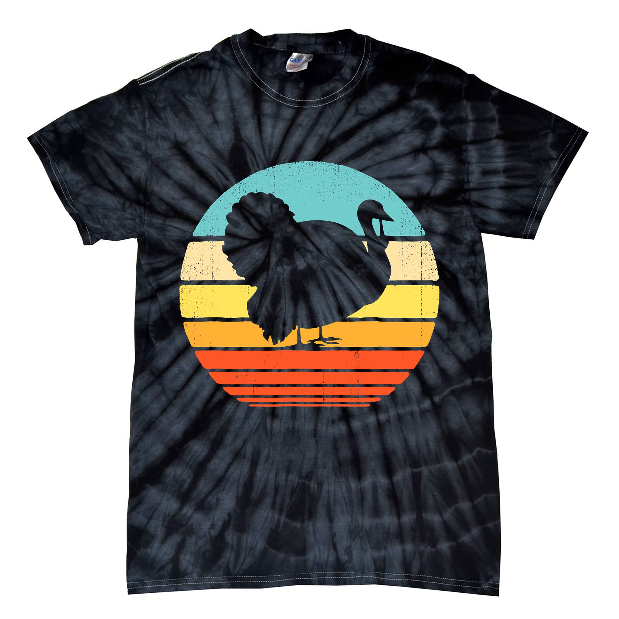 Turkey Vintage Retro Happy Thanksgiving  Tie-Dye T-Shirt