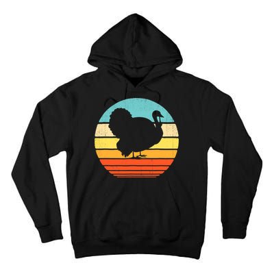 Turkey Vintage Retro Happy Thanksgiving  Tall Hoodie