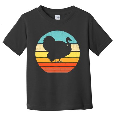Turkey Vintage Retro Happy Thanksgiving  Toddler T-Shirt