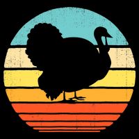 Turkey Vintage Retro Happy Thanksgiving  Kids T-Shirt
