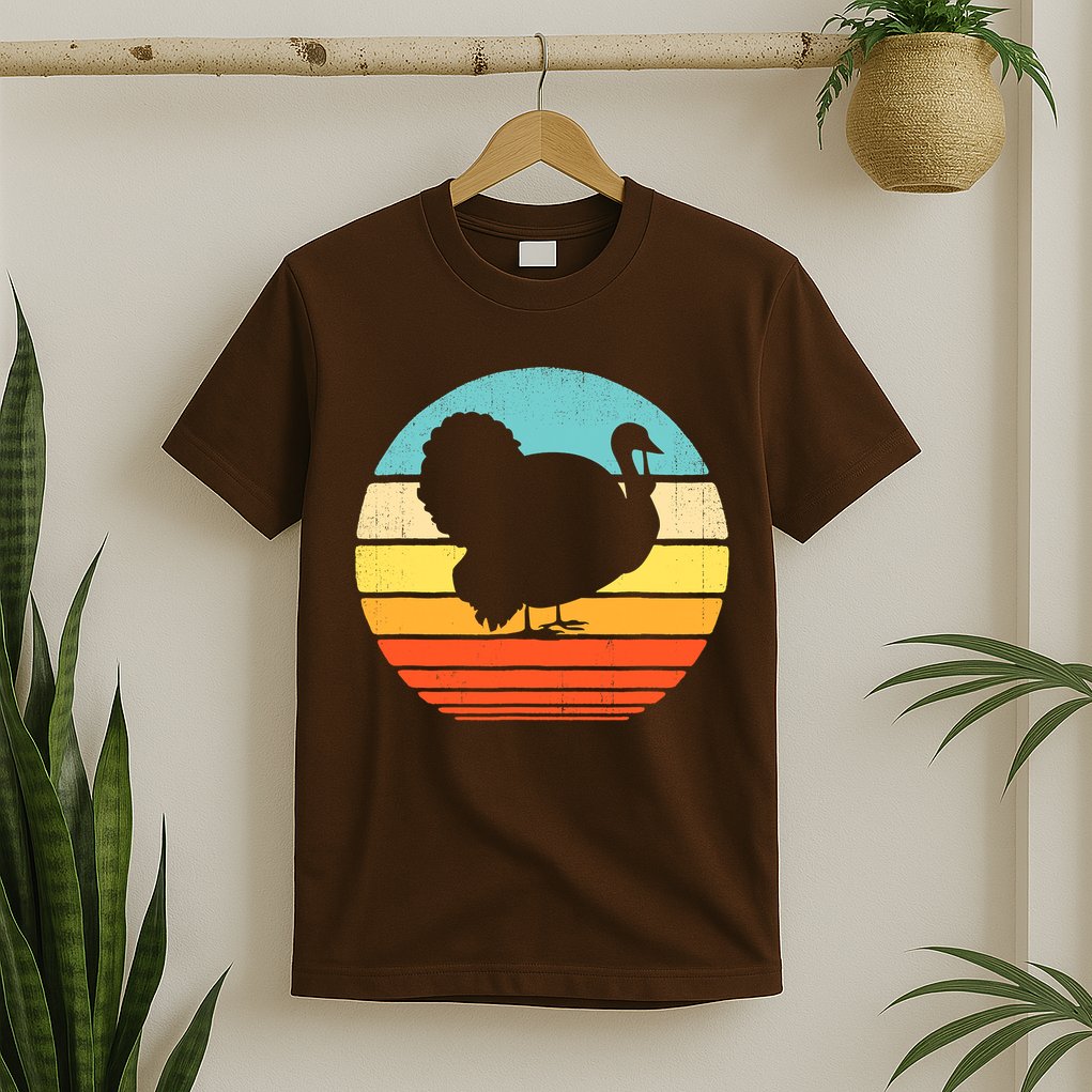 Turkey Vintage Retro Happy Thanksgiving  T-Shirt