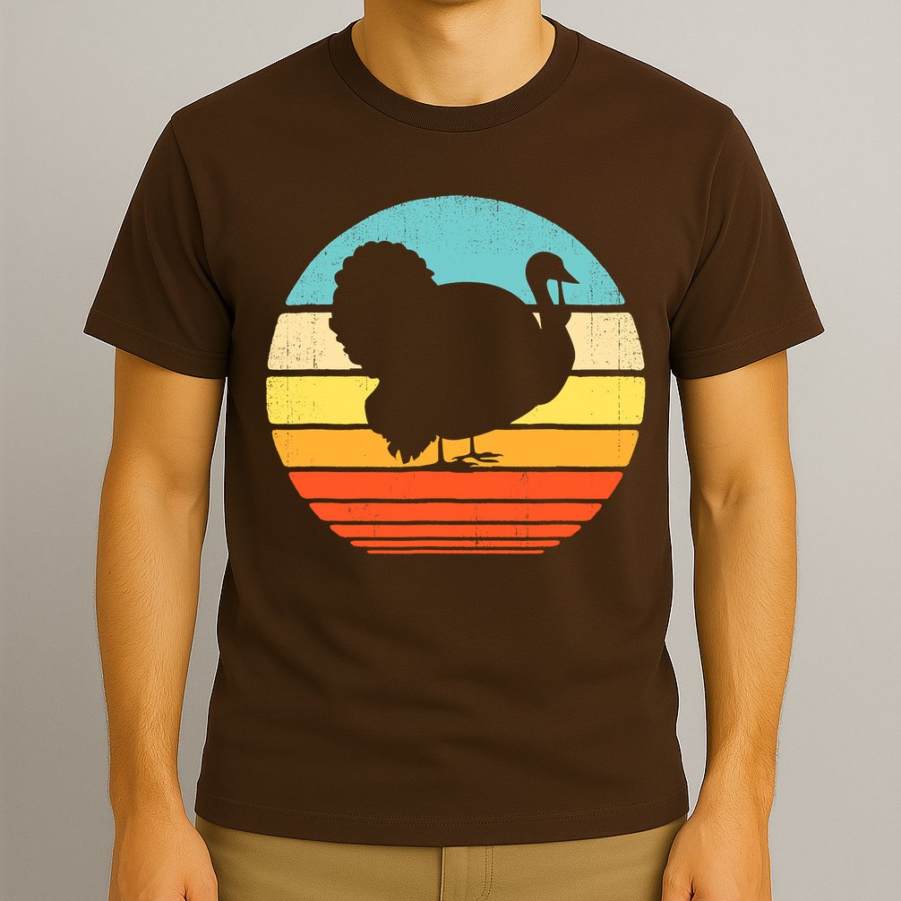Turkey Vintage Retro Happy Thanksgiving  T-Shirt