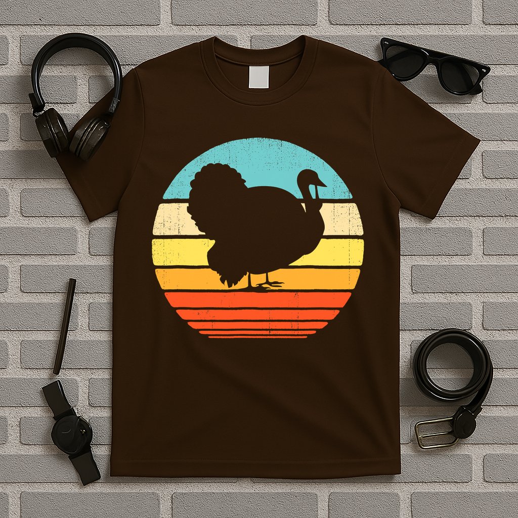 Turkey Vintage Retro Happy Thanksgiving  T-Shirt