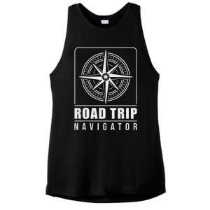 Traveler Vacation Road Trip Navigator Map Ladies PosiCharge Tri-Blend Wicking Tank