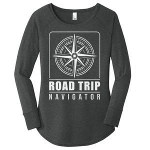 Traveler Vacation Road Trip Navigator Map Women's Perfect Tri Tunic Long Sleeve Shirt