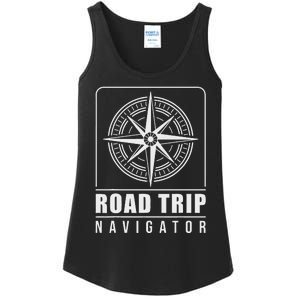 Traveler Vacation Road Trip Navigator Map Ladies Essential Tank