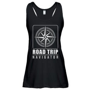 Traveler Vacation Road Trip Navigator Map Ladies Essential Flowy Tank