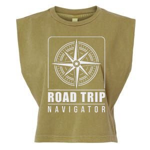 Traveler Vacation Road Trip Navigator Map Garment-Dyed Women's Muscle Tee