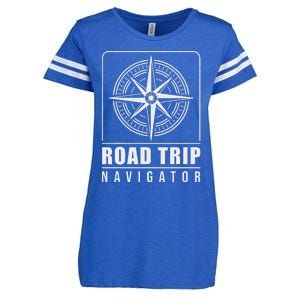 Traveler Vacation Road Trip Navigator Map Enza Ladies Jersey Football T-Shirt