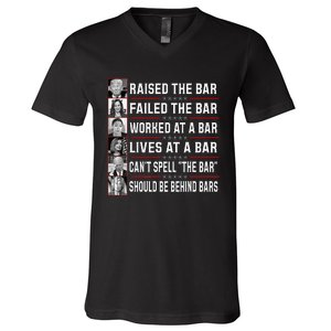 Trump Voter Raised The Bar Failed The Bar Worked At A Bar V-Neck T-Shirt