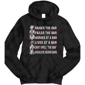 Trump Voter Raised The Bar Failed The Bar Worked At A Bar Tie Dye Hoodie