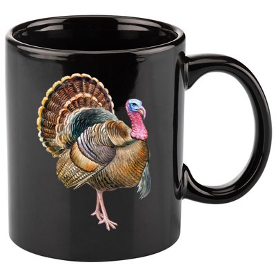 Turkey Vintage Retro Gobble Gobble Thanksgiving Classic Cool Gift 11oz C Handle Ceramic Mug