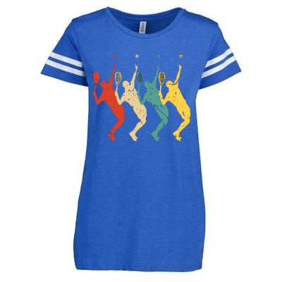 Tennis Vintage Retro 70s 80s Tennis Player Enza Ladies Jersey Football T-Shirt