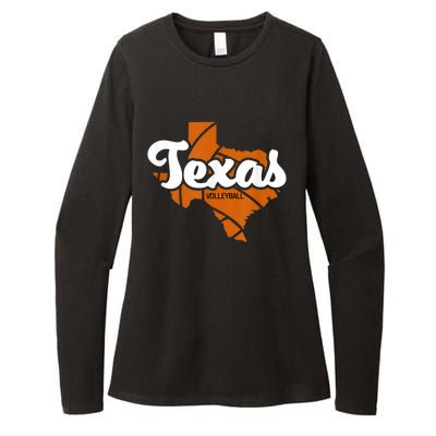 Texas Volleyball Retro Womens CVC Long Sleeve Shirt