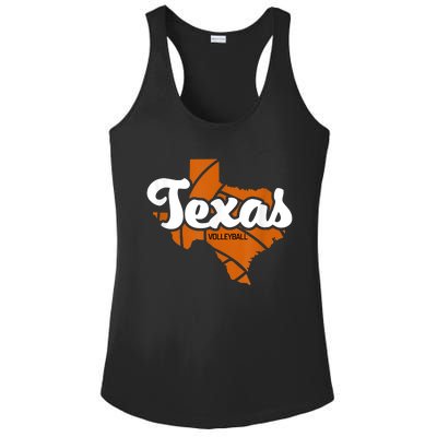 Texas Volleyball Retro Ladies PosiCharge Competitor Racerback Tank