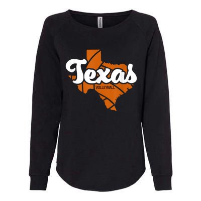 Texas Volleyball Retro Womens California Wash Sweatshirt