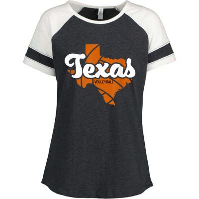 Texas Volleyball Retro Enza Ladies Jersey Colorblock Tee