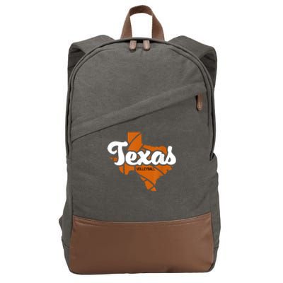 Texas Volleyball Retro Cotton Canvas Backpack