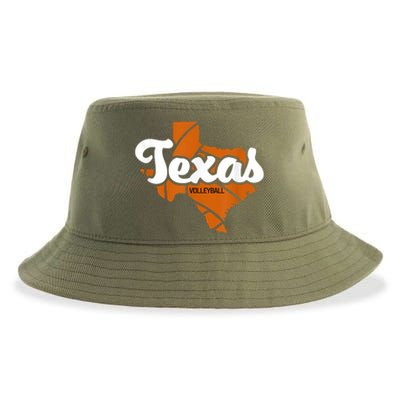 Texas Volleyball Retro Sustainable Bucket Hat