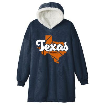 Texas Volleyball Retro Hooded Wearable Blanket