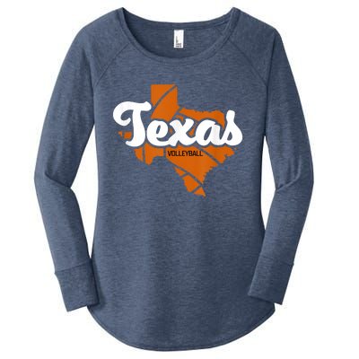 Texas Volleyball Retro Women's Perfect Tri Tunic Long Sleeve Shirt