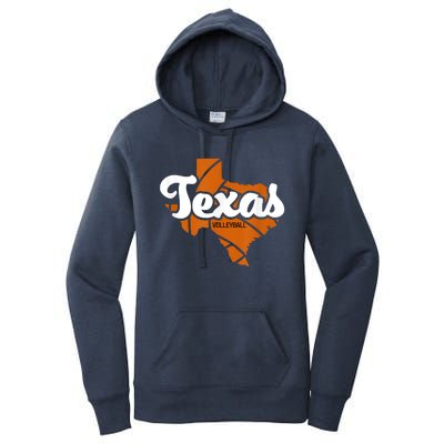 Texas Volleyball Retro Women's Pullover Hoodie