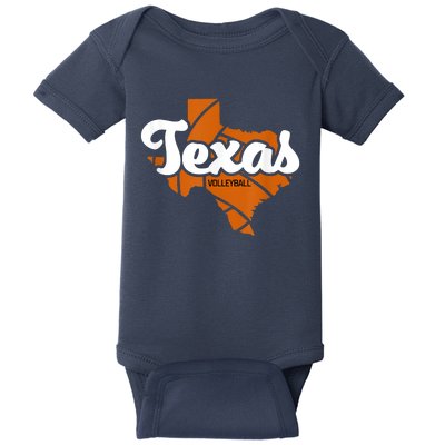 Texas Volleyball Retro Baby Bodysuit