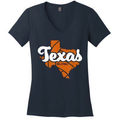 Texas Volleyball Retro Women's V-Neck T-Shirt