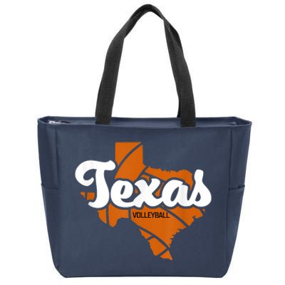 Texas Volleyball Retro Zip Tote Bag