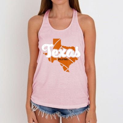 Texas Volleyball Retro Women's Knotted Racerback Tank