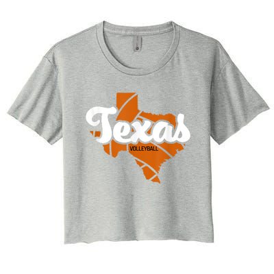 Texas Volleyball Retro Women's Crop Top Tee