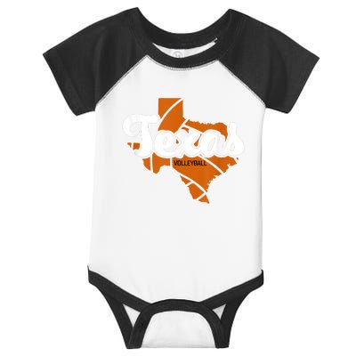 Texas Volleyball Retro Infant Baby Jersey Bodysuit