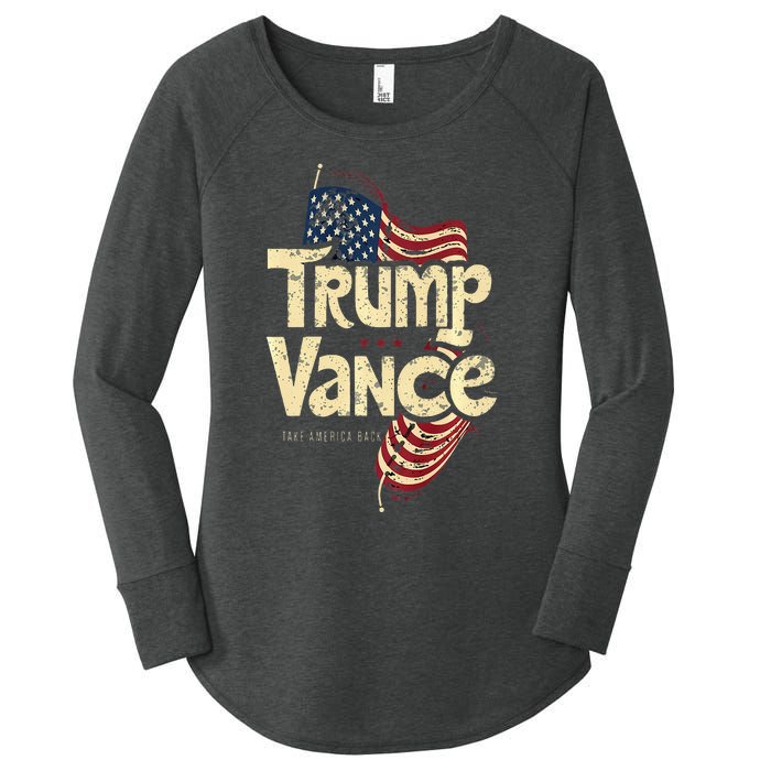 Trump Vance Retro Style Premium Women's Perfect Tri Tunic Long Sleeve Shirt