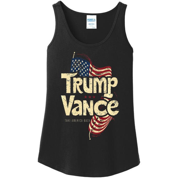 Trump Vance Retro Style Premium Ladies Essential Tank