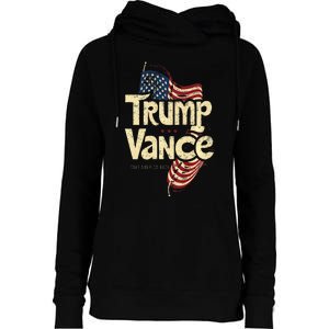 Trump Vance Retro Style Premium Womens Funnel Neck Pullover Hood