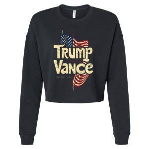 Trump Vance Retro Style Premium Cropped Pullover Crew