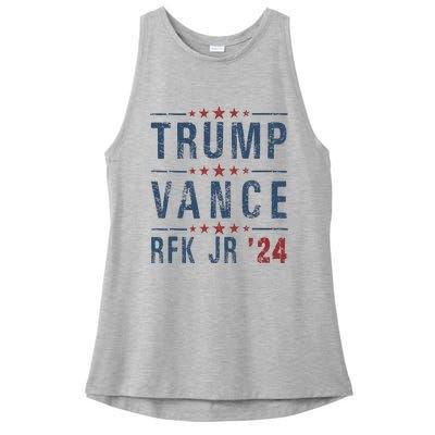 Trump Vance Rfk Jr 2024 IM Voting For Trump Kennedy Vance Ladies PosiCharge Tri-Blend Wicking Tank