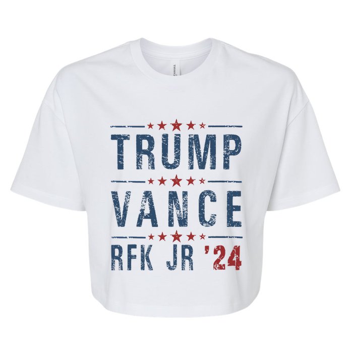 Trump Vance Rfk Jr 2024 IM Voting For Trump Kennedy Vance Bella+Canvas Jersey Crop Tee