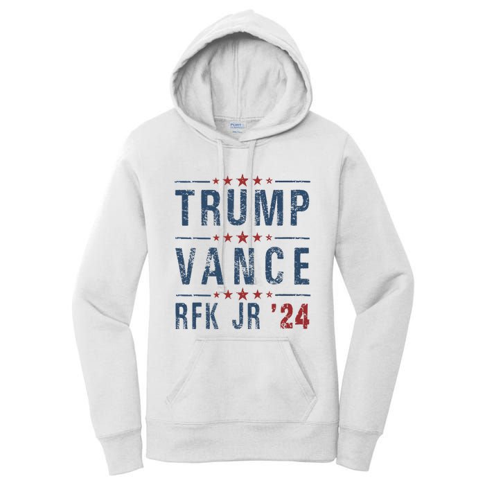 Trump Vance Rfk Jr 2024 IM Voting For Trump Kennedy Vance Women's Pullover Hoodie