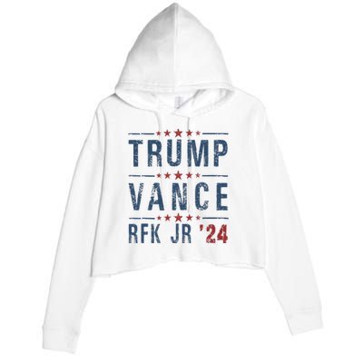 Trump Vance Rfk Jr 2024 IM Voting For Trump Kennedy Vance Crop Fleece Hoodie