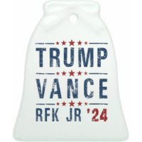 Trump Vance Rfk Jr 2024 IM Voting For Trump Kennedy Vance Ceramic Bell Ornament